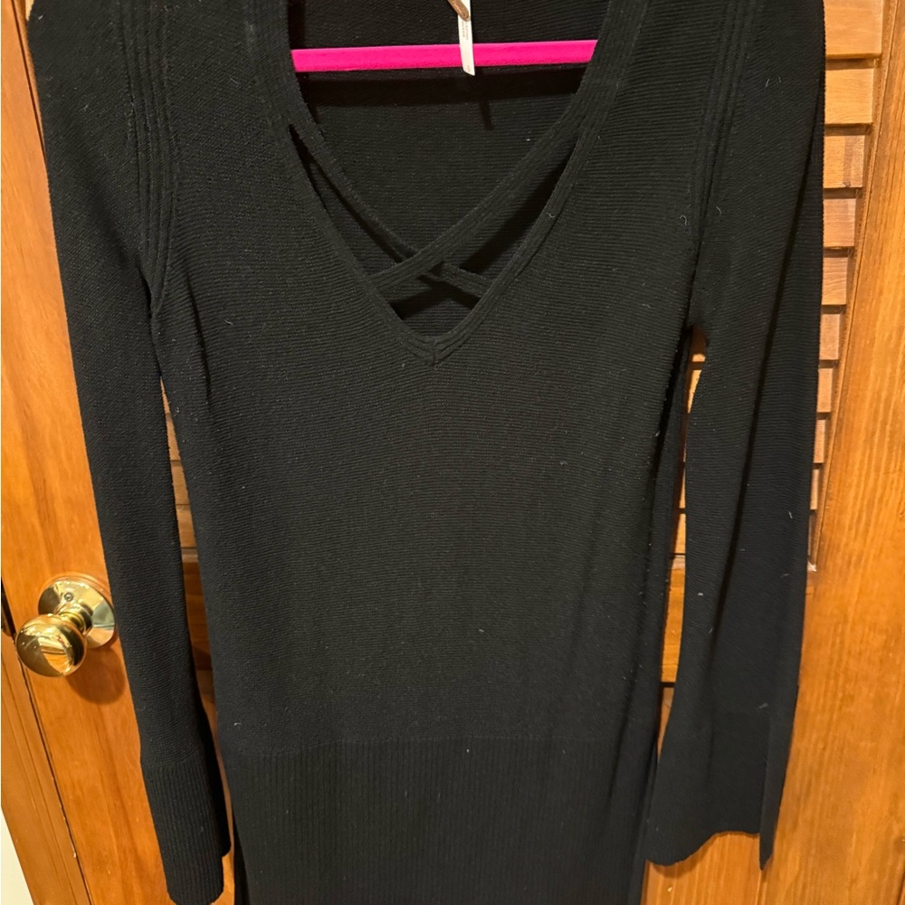 Free People Black‎ tunic Sweater